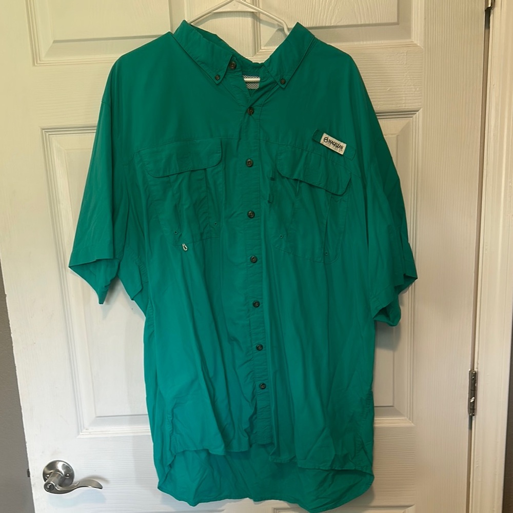 Magellan Teal Short Sleeve Fishing Shirt